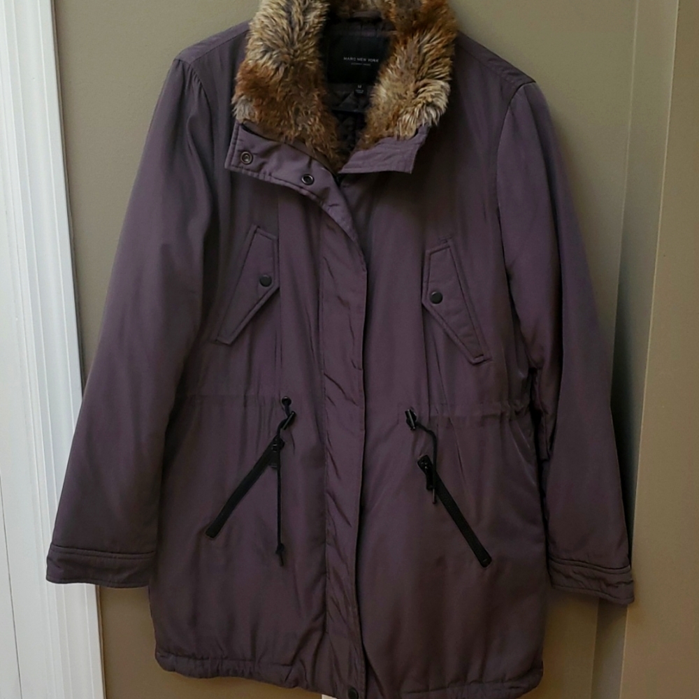 Marc New York  jacket w faux fur trim.Size M